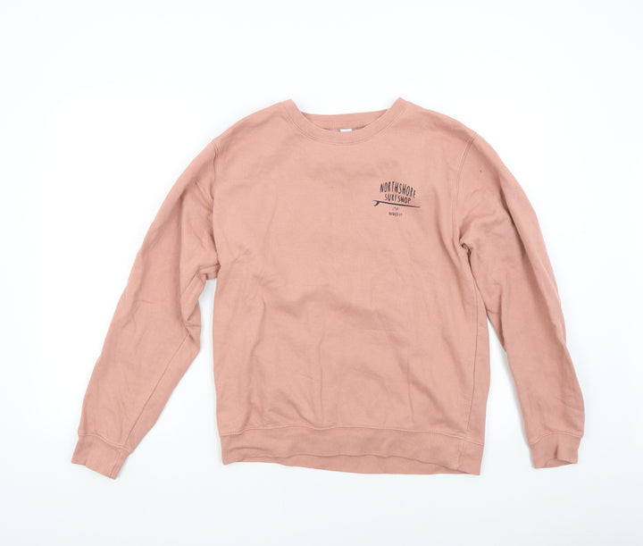 Just Hoods Womens Pink Pullover Sweatshirt Size M