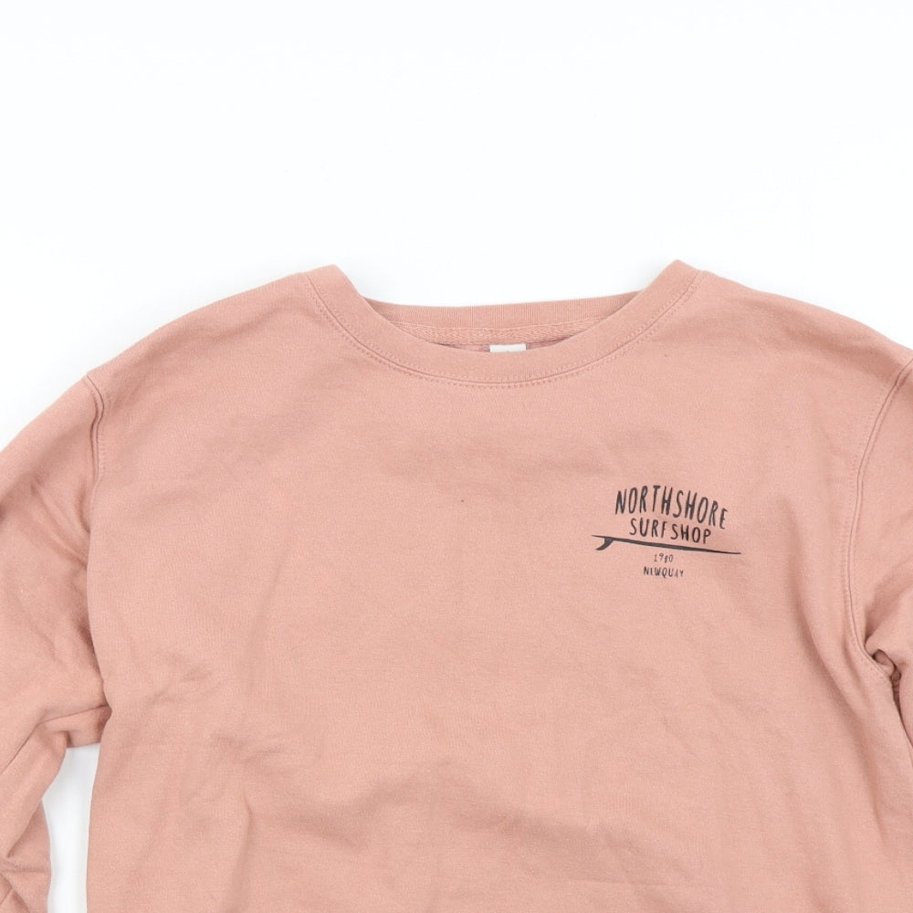 Just Hoods Womens Pink   Pullover Sweatshirt Size M