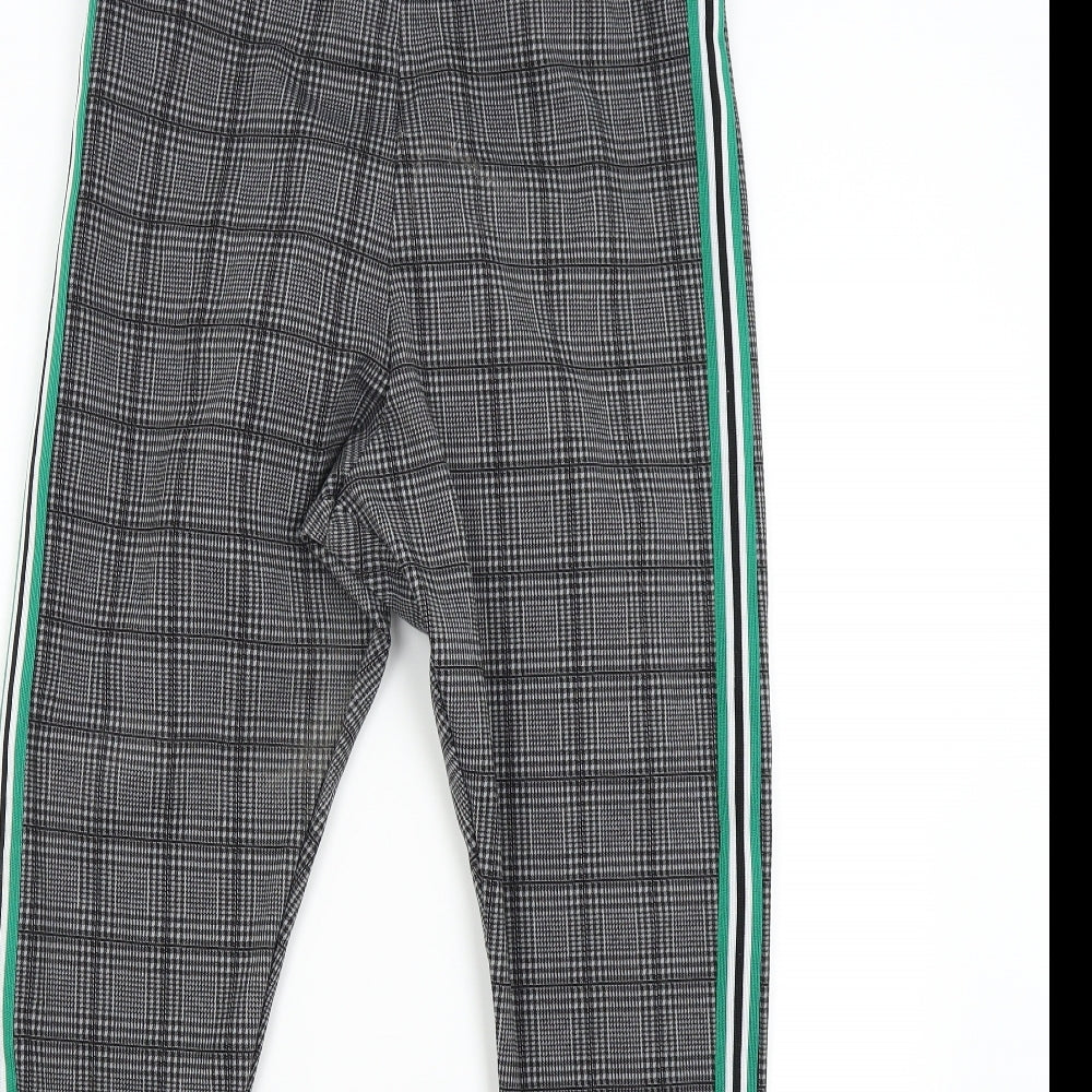 H&M Womens Multicoloured Check  Trousers  Size L L27 in