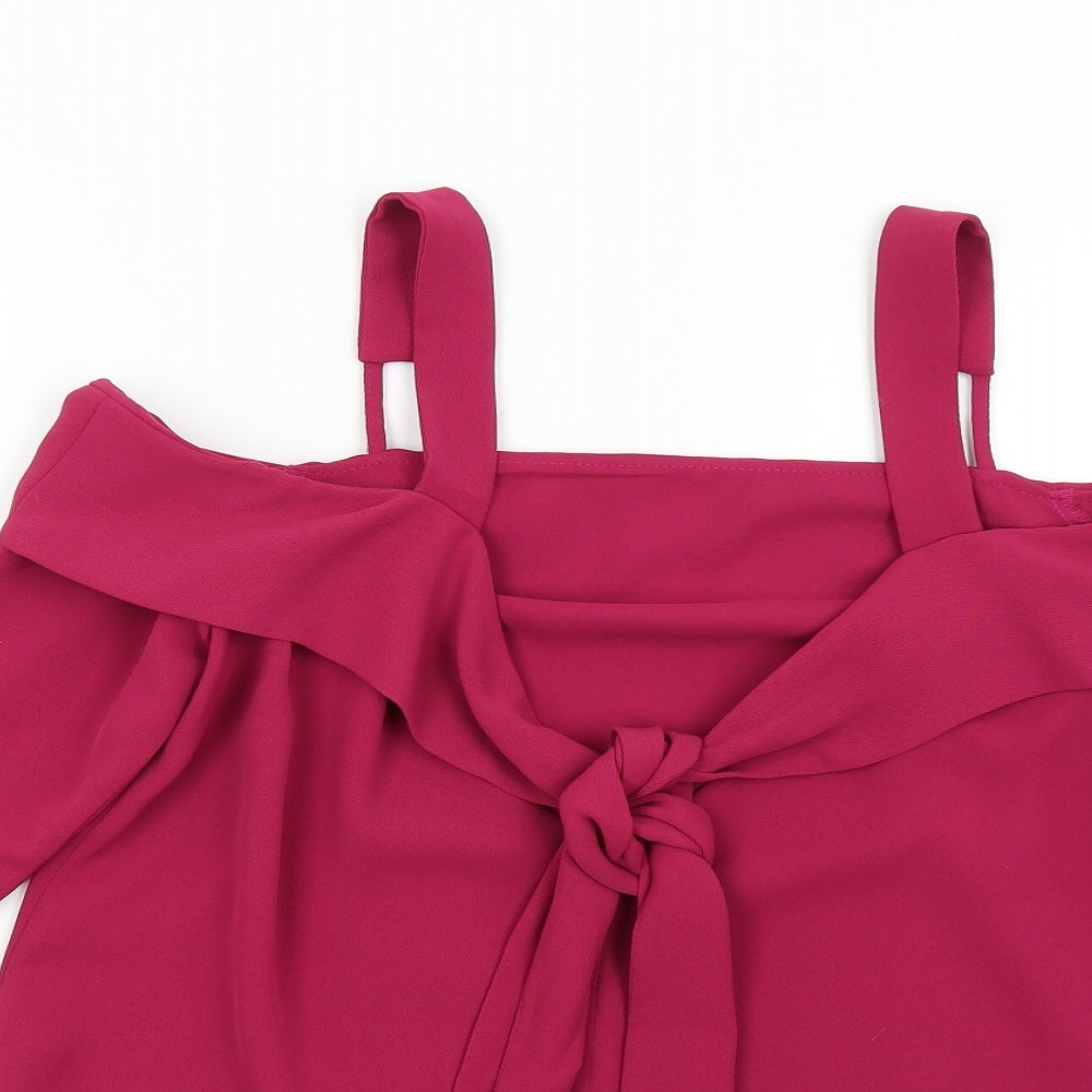 Topshop Womens Pink   Basic Blouse Size 12