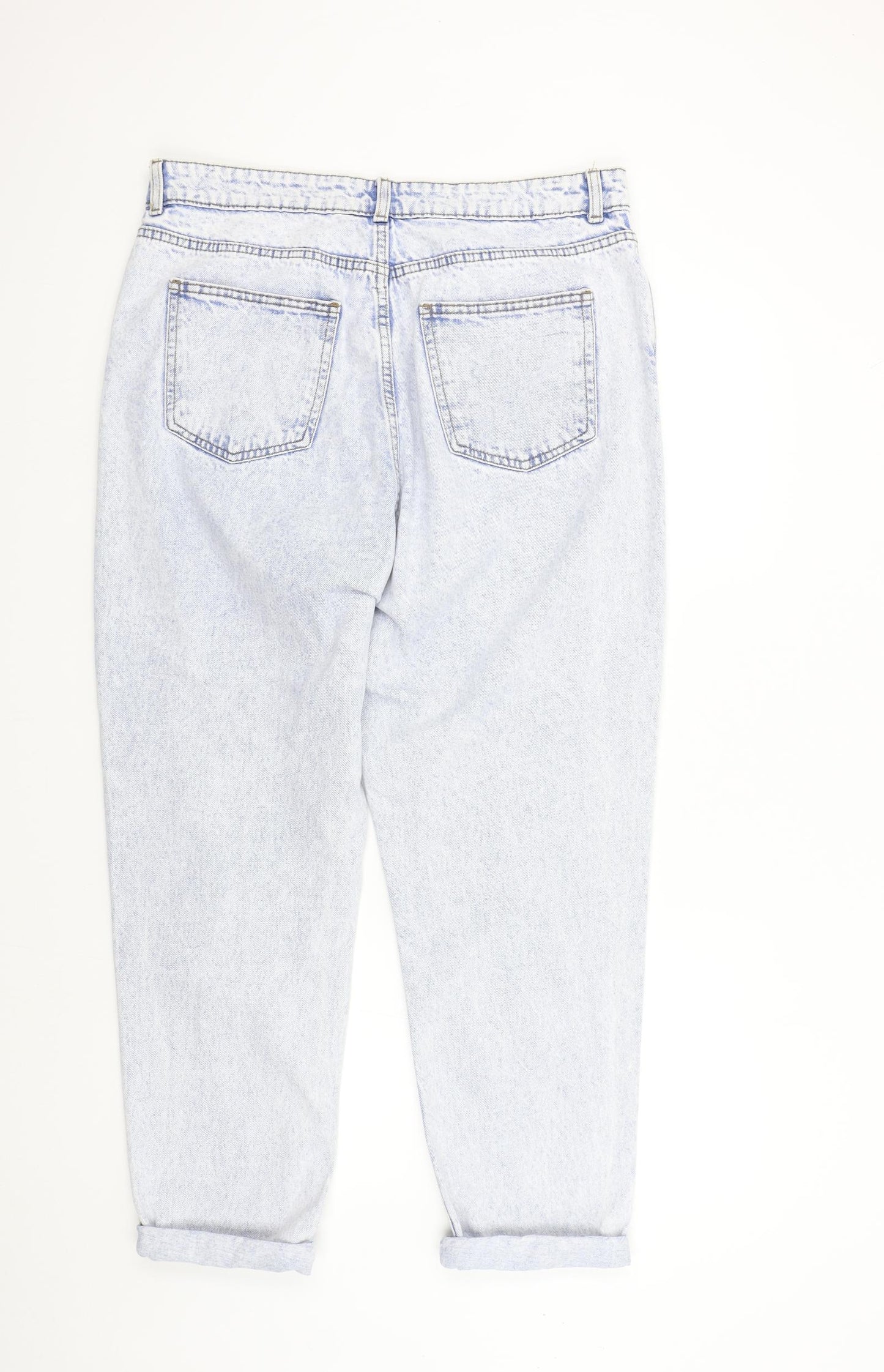 Primark Womens Blue  Denim Mom Jeans Size 16 L27 in