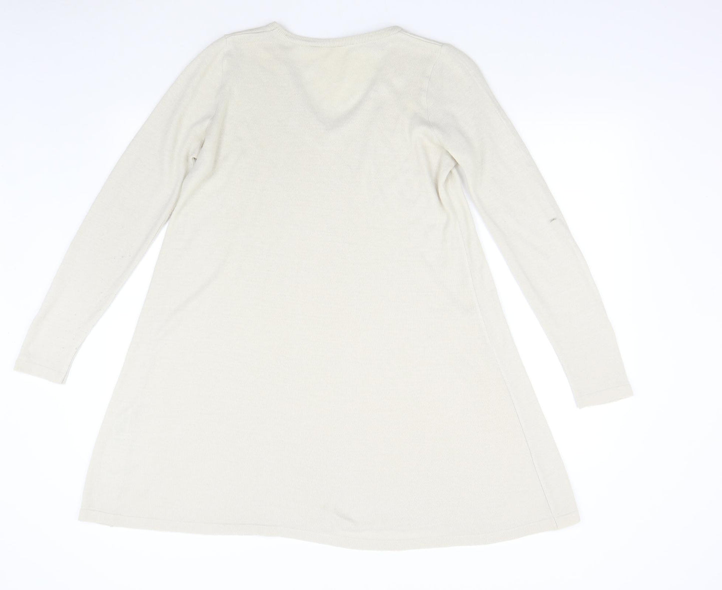 ASOS Womens Beige  Knit Jumper Dress  Size 6  - Over Sized