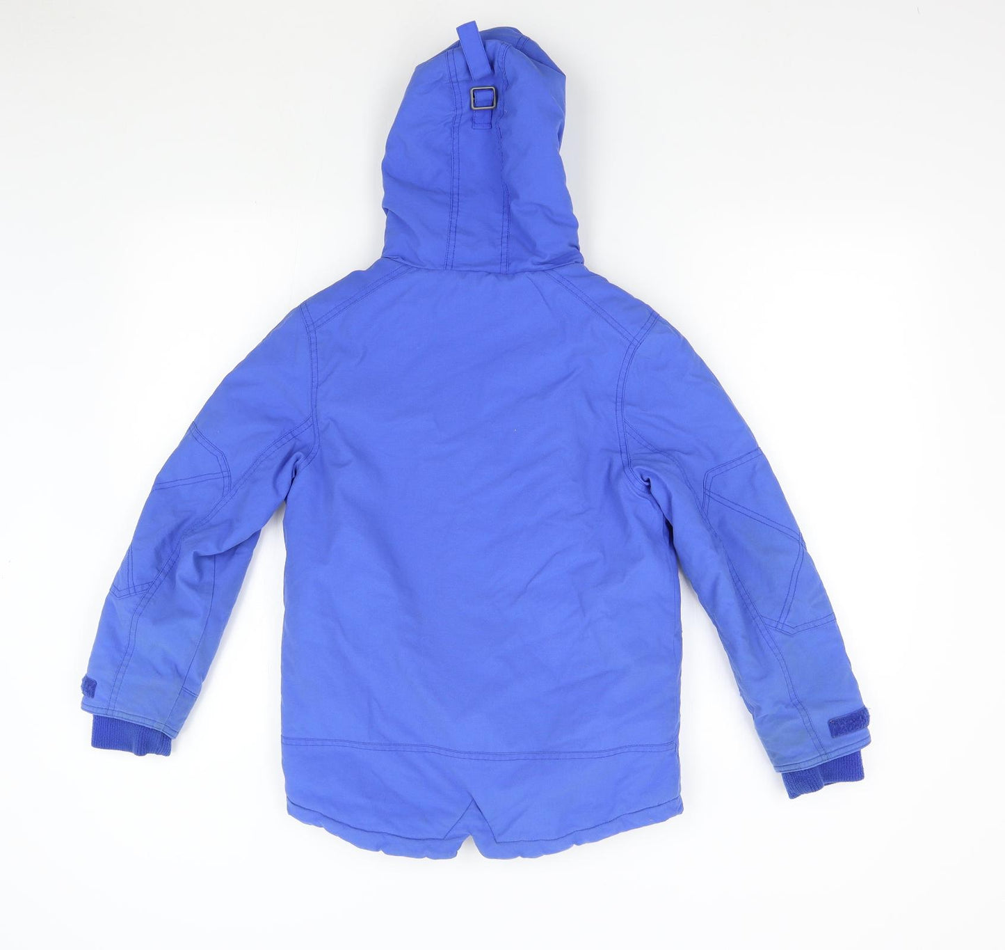 M&S Boys Blue   Overcoat Coat Size 9-10 Years