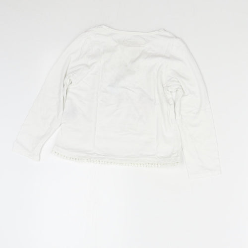 H&M Girls White   Basic T-Shirt Size 4 Years  - Birds