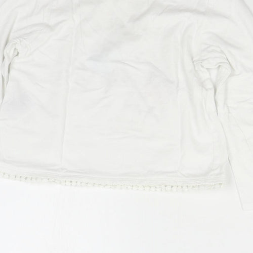 H&M Girls White   Basic T-Shirt Size 4 Years  - Birds