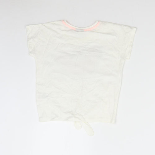 Matalan Girls White   Basic T-Shirt Size 9 Years