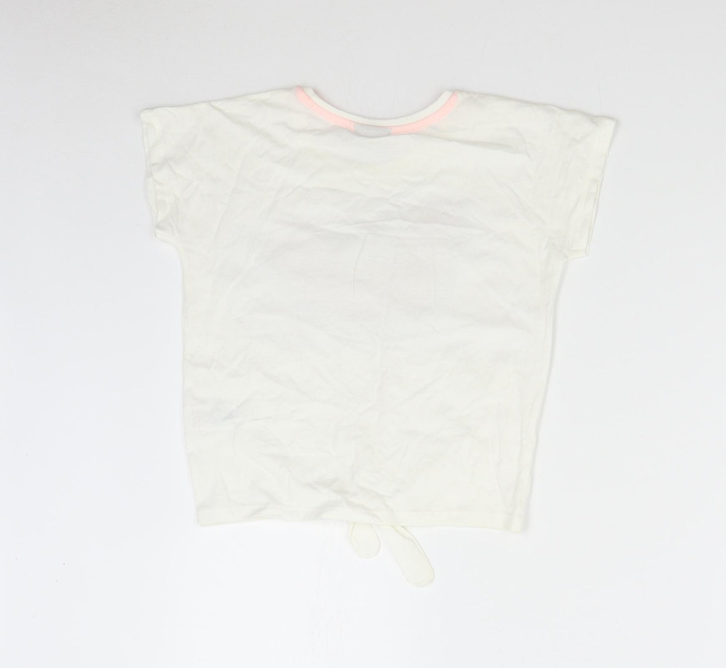Matalan Girls White   Basic T-Shirt Size 9 Years