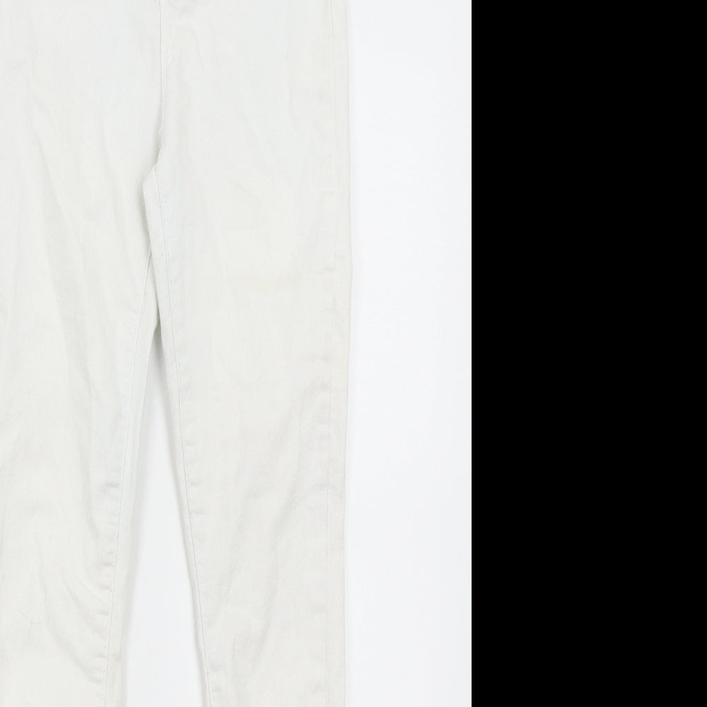 Primark Womens White  Denim Skinny Jeans Size 10 L28 in