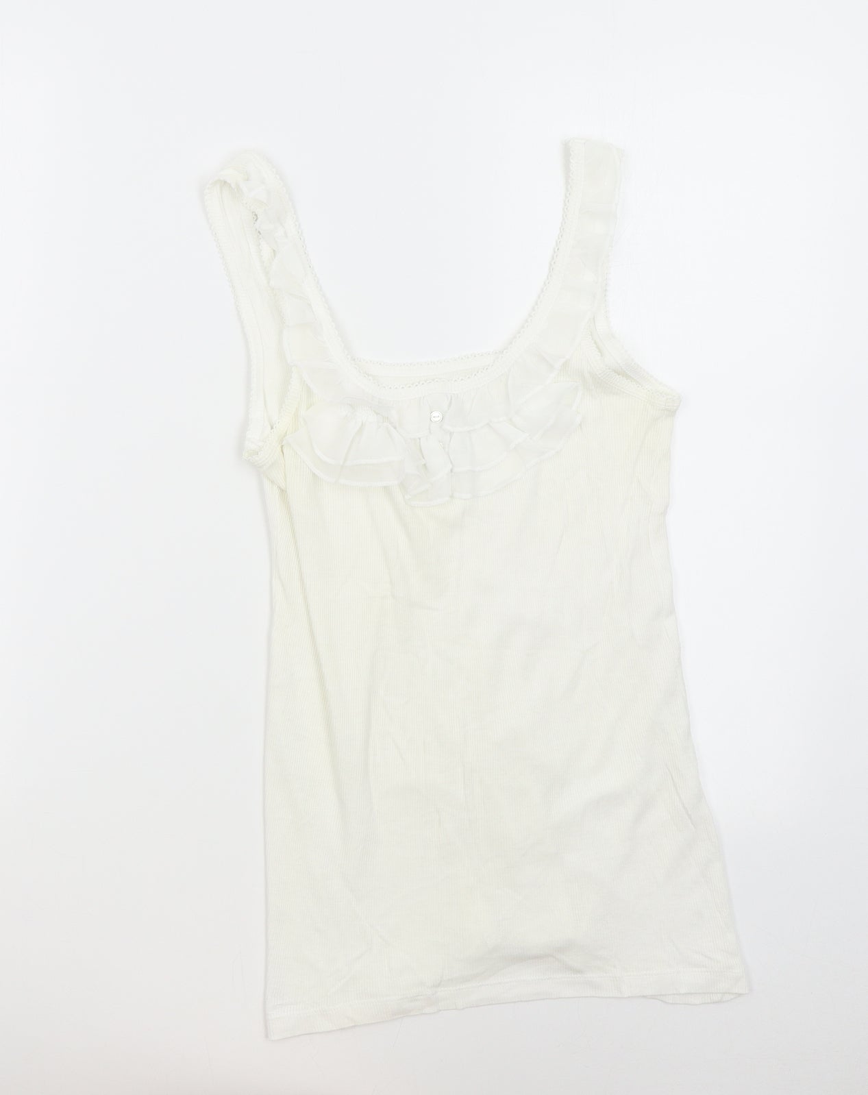 Primark Womens White   Basic Tank Size 10