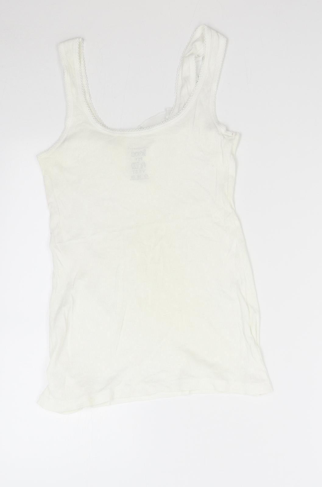 Primark Womens White   Basic Tank Size 10