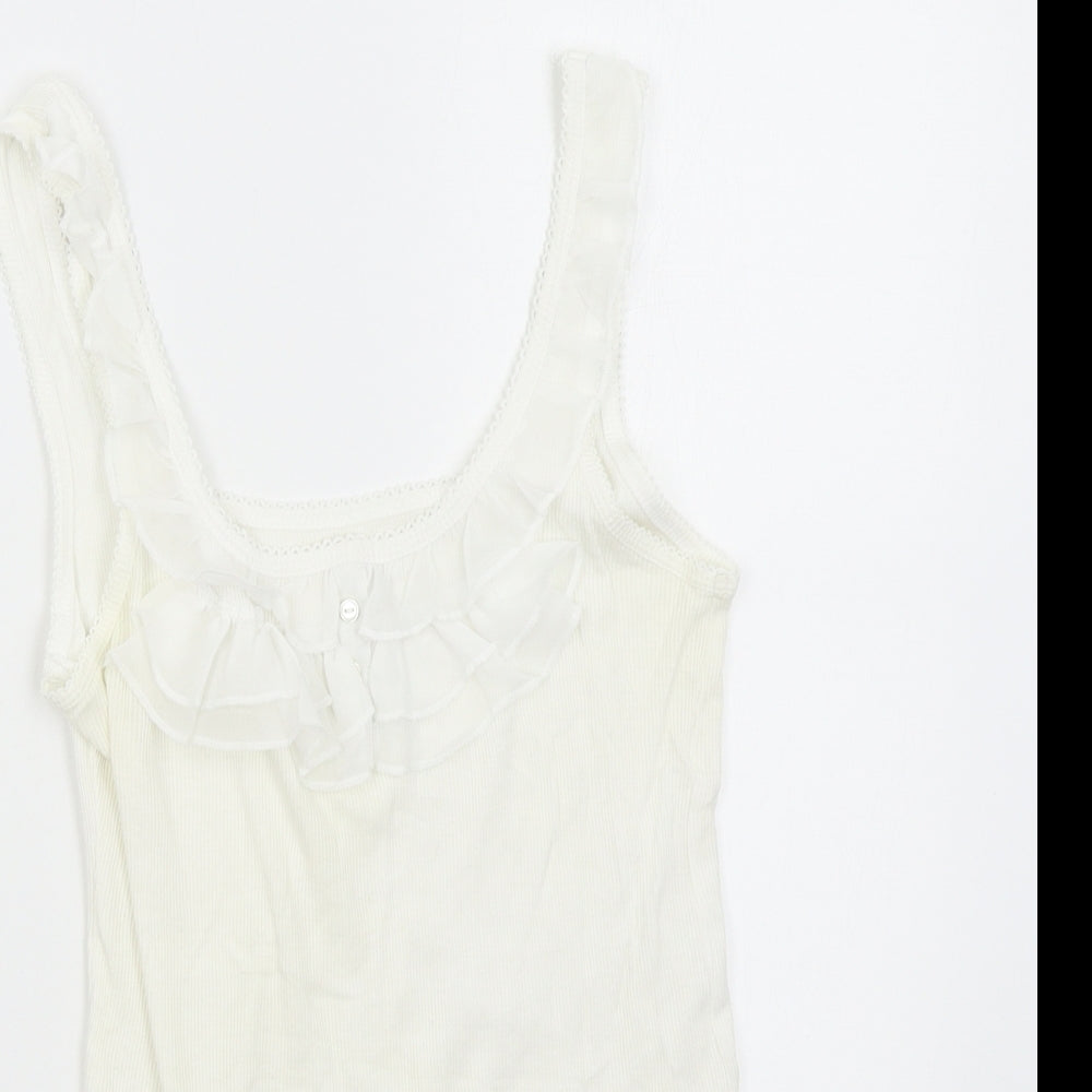 Primark Womens White   Basic Tank Size 10