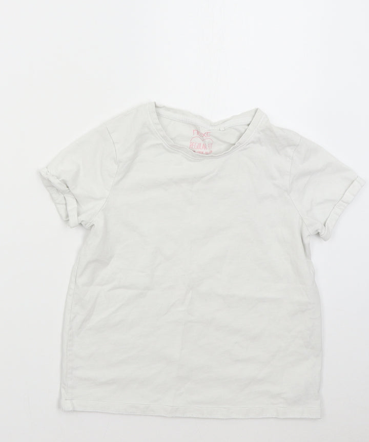 NEXT Girls White   Basic T-Shirt Size 11 Years  - Organic Cotton