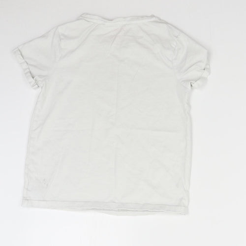 NEXT Girls White   Basic T-Shirt Size 11 Years  - Organic Cotton
