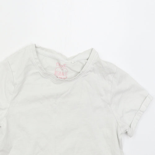 NEXT Girls White   Basic T-Shirt Size 11 Years  - Organic Cotton