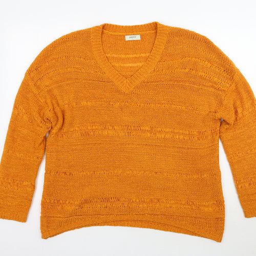 Papaya Womens Yellow   Pullover Jumper Size L