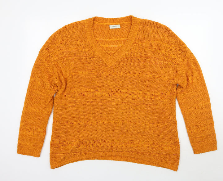 Papaya Womens Yellow   Pullover Jumper Size L