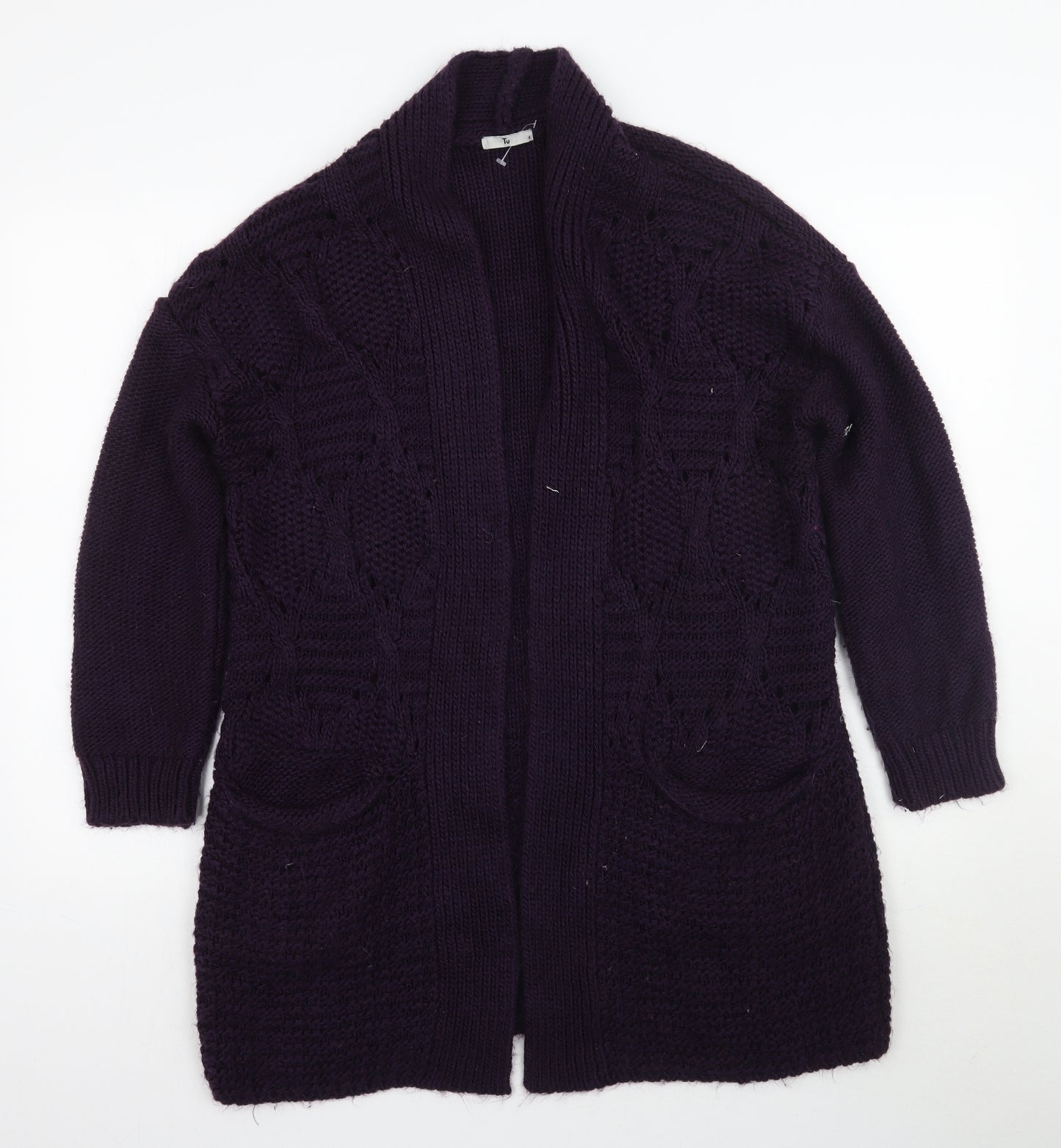 TU Womens Purple   Cardigan Jumper Size 8