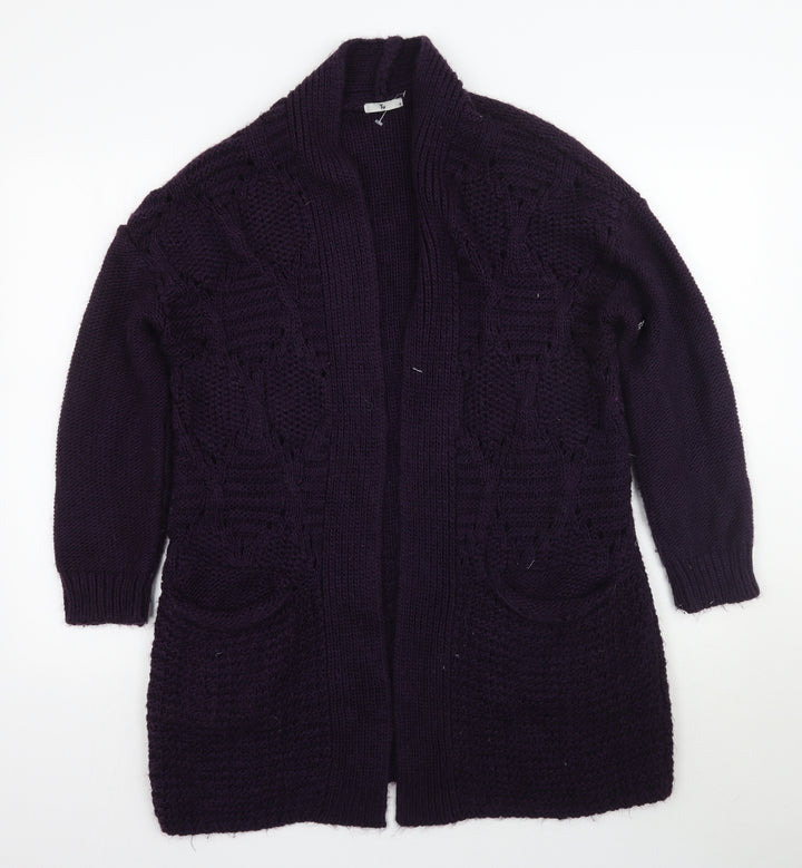 TU Womens Purple   Cardigan Jumper Size 8