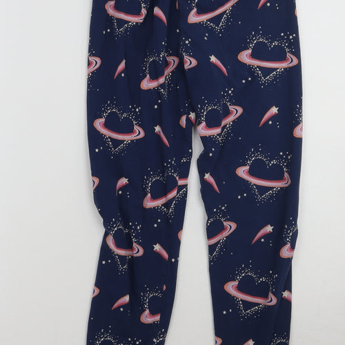 Marks and Spencer Girls Blue Geometric  Top Pyjama Set Size 10-11 Years