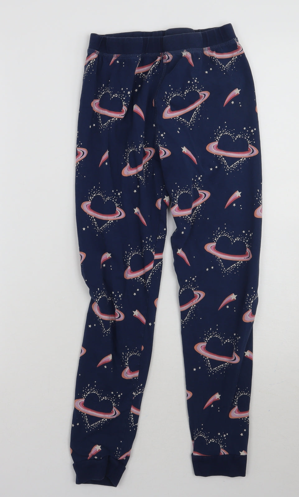 Marks and Spencer Girls Blue Geometric  Top Pyjama Set Size 10-11 Years