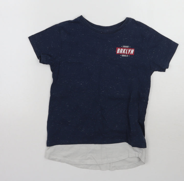 Primark Boys Blue   Basic T-Shirt Size 5-6 Years