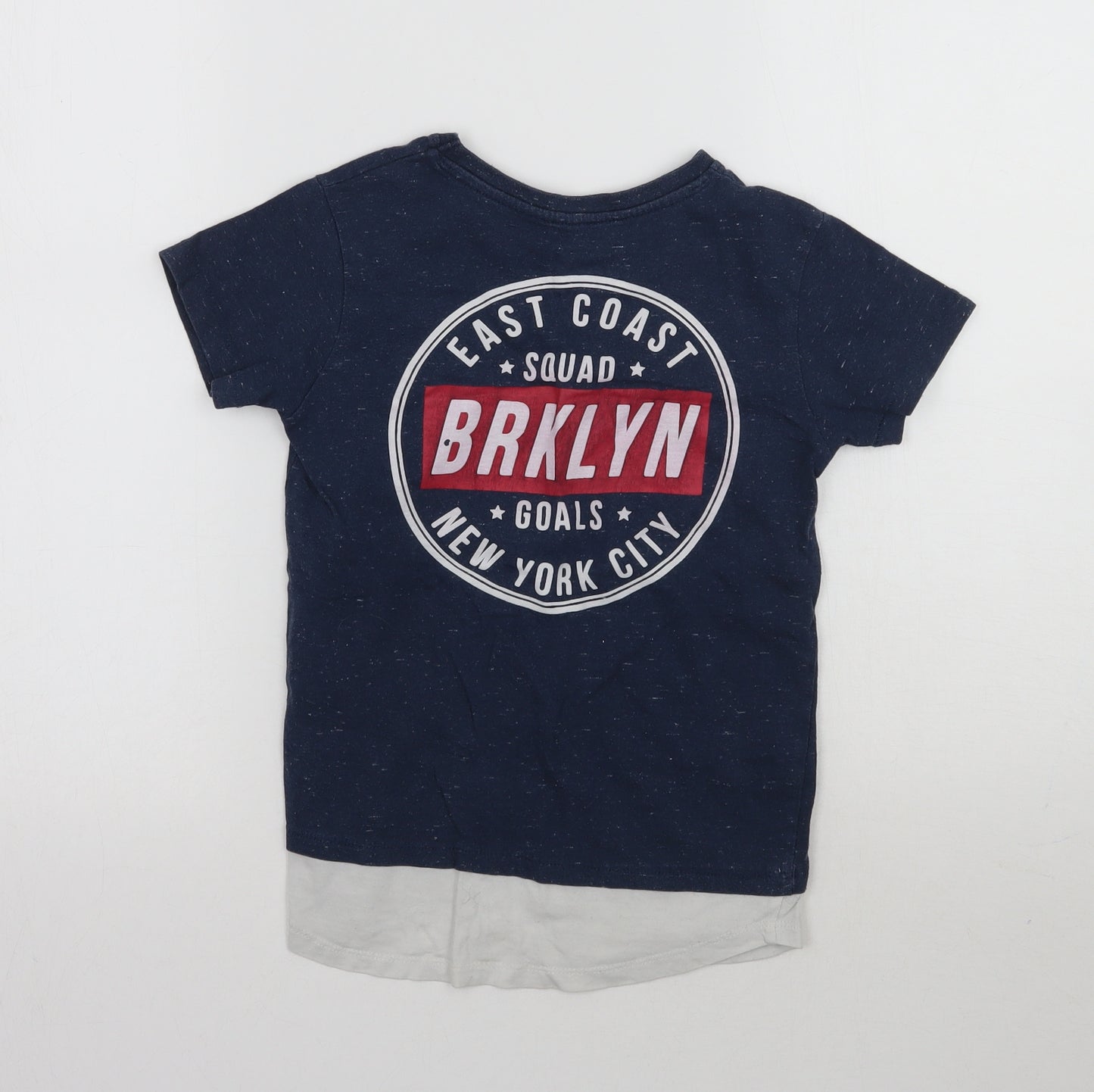 Primark Boys Blue   Basic T-Shirt Size 5-6 Years