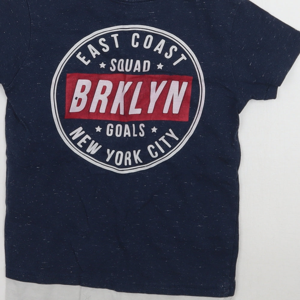 Primark Boys Blue   Basic T-Shirt Size 5-6 Years