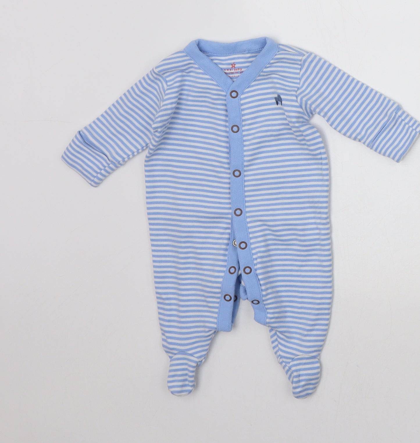 NEXT Baby Blue Striped  Babygrow One-Piece Size Newborn