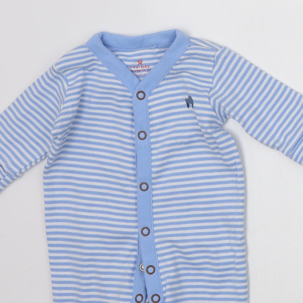 NEXT Baby Blue Striped  Babygrow One-Piece Size Newborn