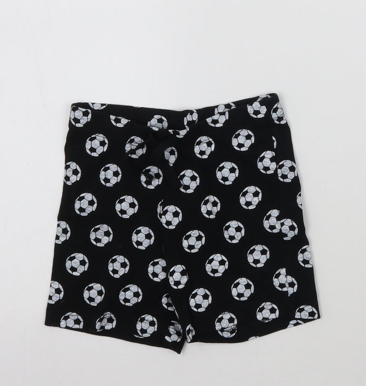 Primark Boys Black Geometric  Cropped Trousers Size 12-18 Months