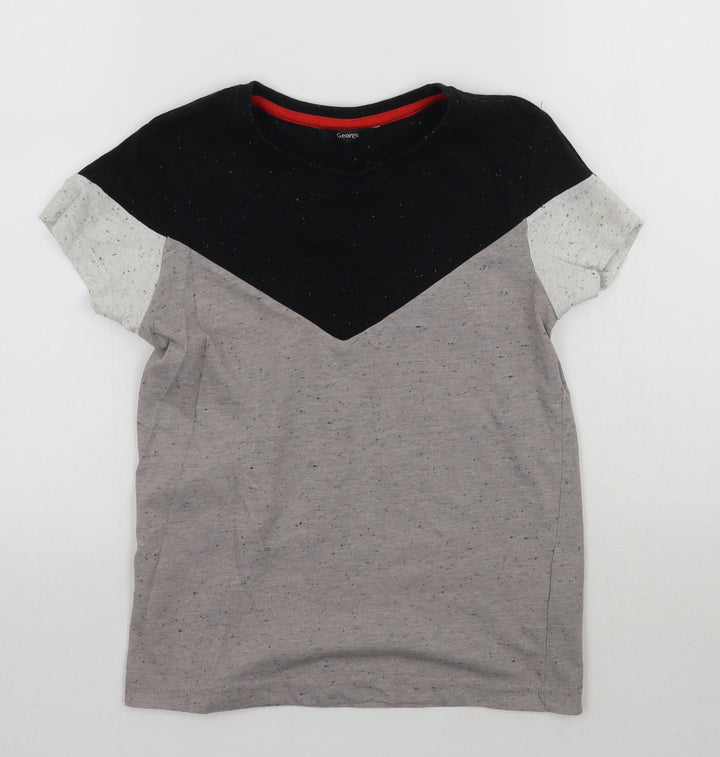 George Boys Grey   Basic T-Shirt Size 8-9 Years