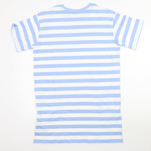 Miss Selfridge Womens Blue Striped  A-Line  Size 10