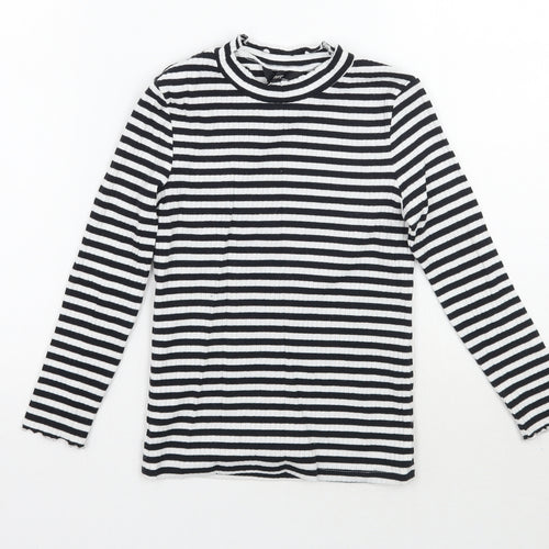 George Girls White Striped  Pullover Jumper Size 6-7 Years