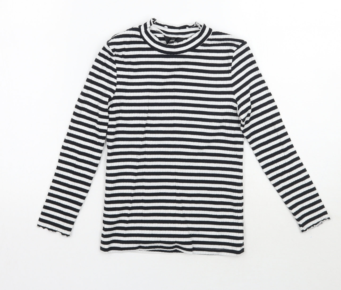 George Girls White Striped  Pullover Jumper Size 6-7 Years