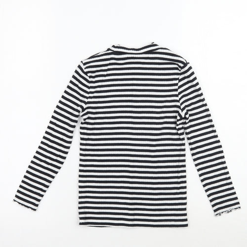 George Girls White Striped  Pullover Jumper Size 6-7 Years
