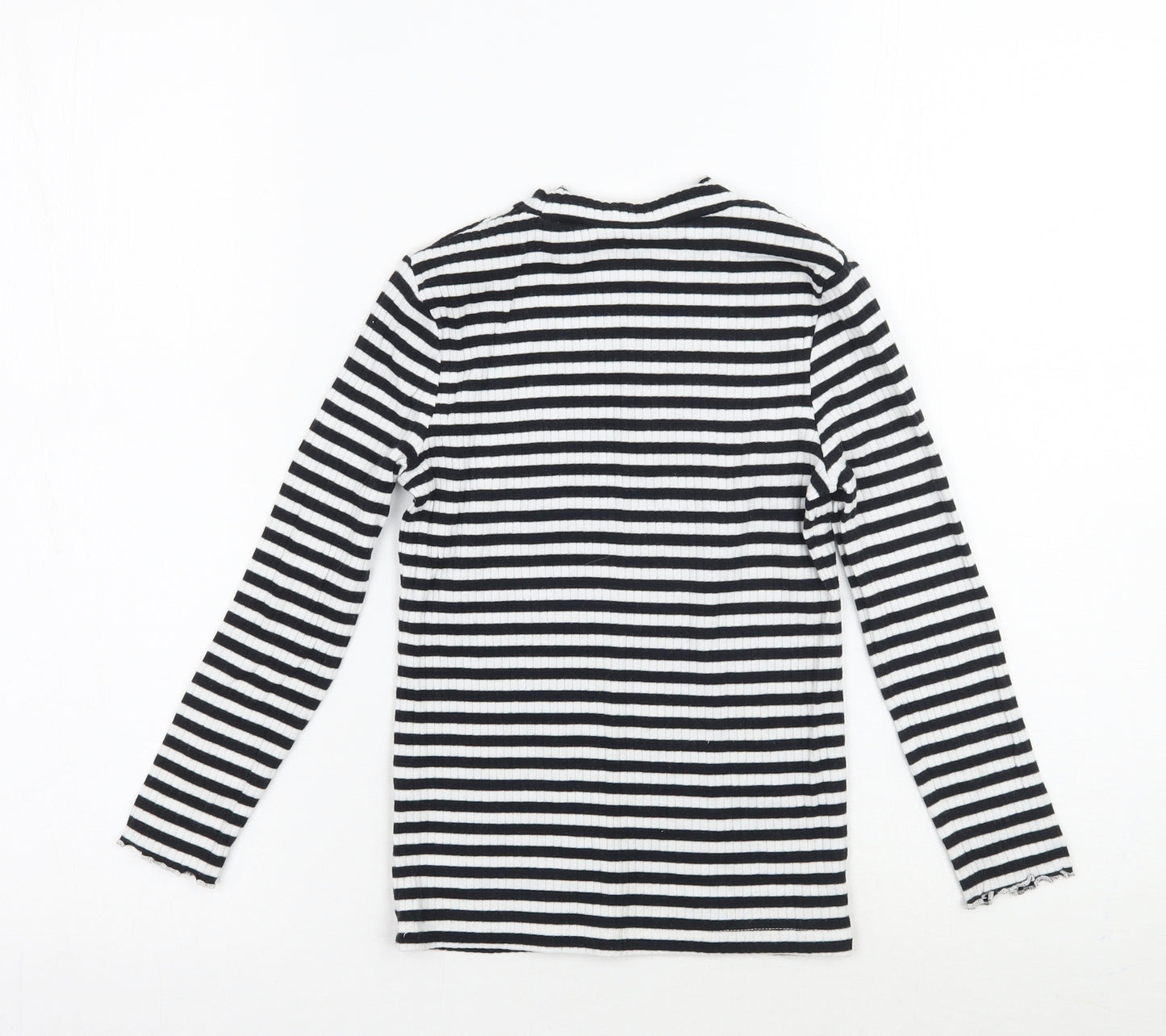George Girls White Striped  Pullover Jumper Size 6-7 Years