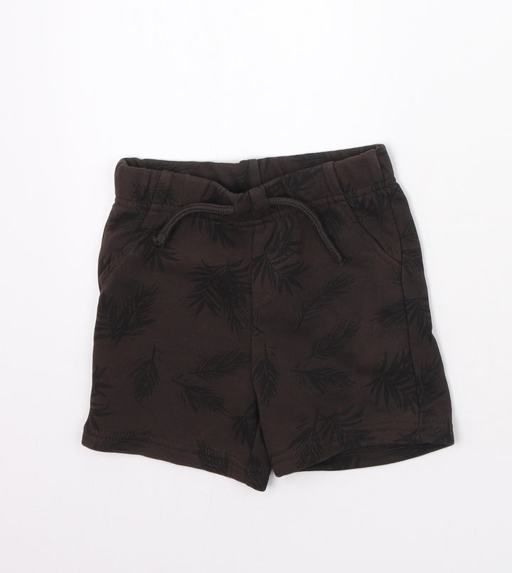 Primark Baby Brown Floral  Cropped Trousers Size 12-18 Months