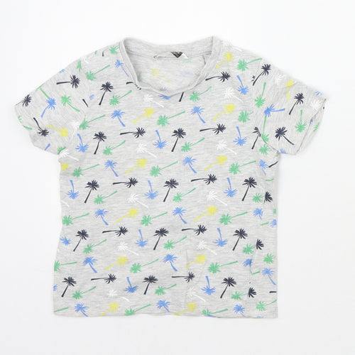 Pep & co Baby Grey Floral  Basic T-Shirt Size 18-24 Months
