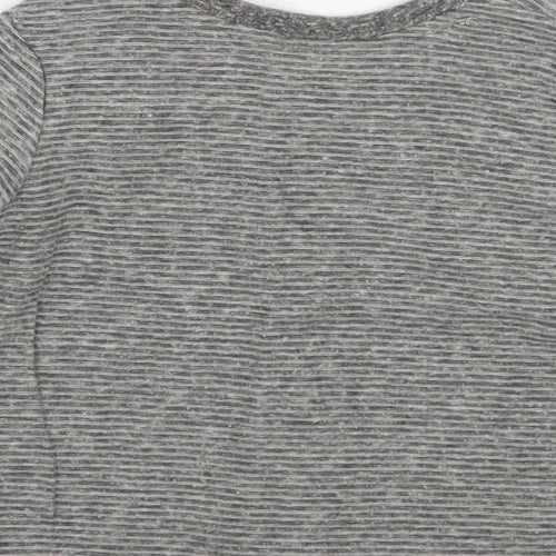 George Baby Grey Striped  Basic T-Shirt Size 0-3 Months
