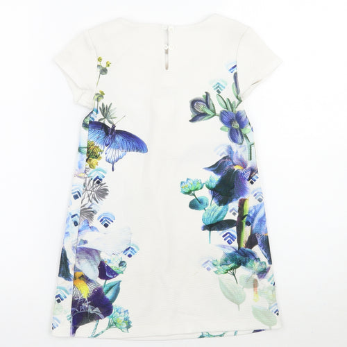 NEXT Girls White Floral  A-Line  Size 5 Years