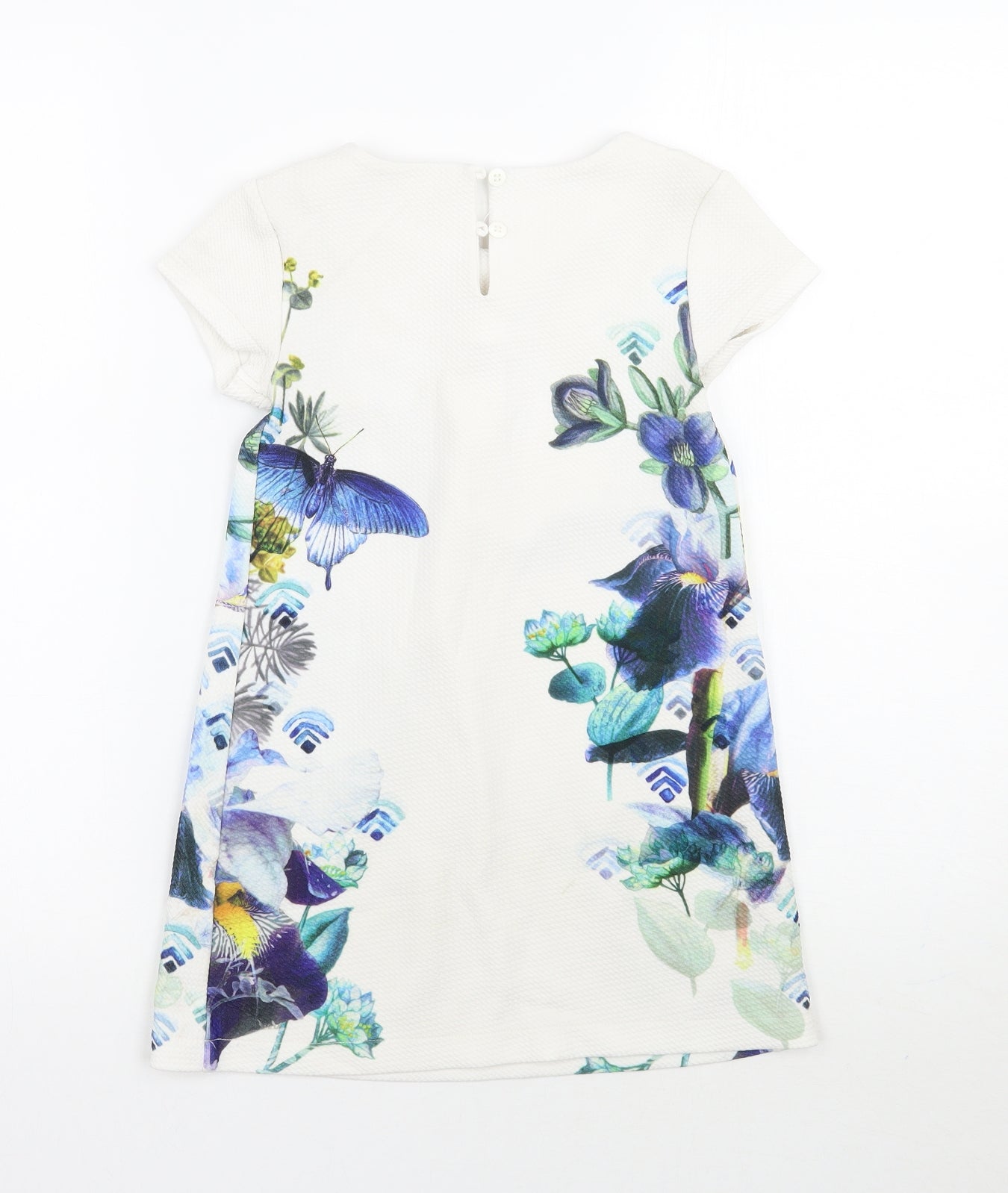 NEXT Girls White Floral  A-Line  Size 5 Years