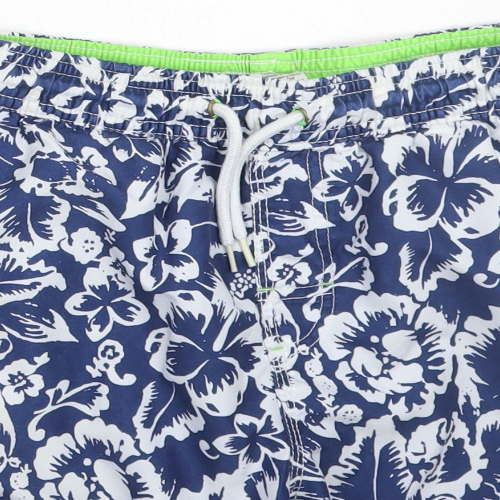 NEXT Boys Blue Floral  Bermuda Shorts Size 8 Years