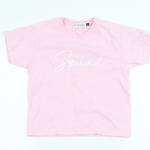 In the Style Girls Pink   Basic T-Shirt Size 3-4 Years  - Squad