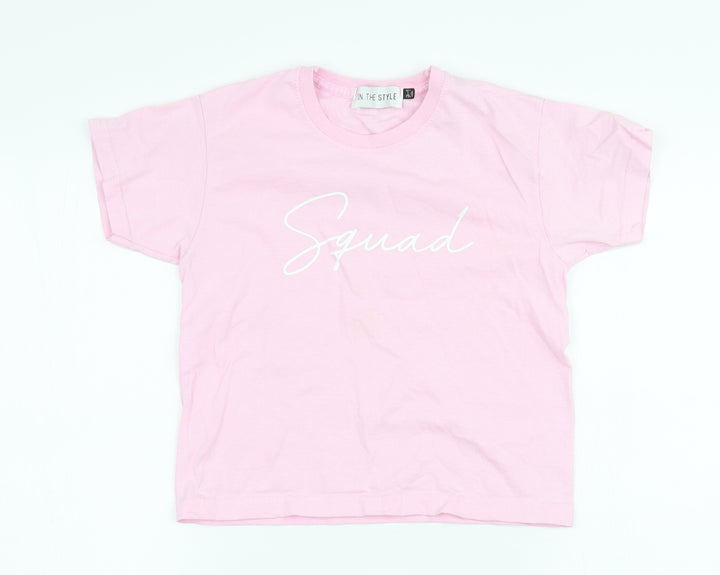 In the Style Girls Pink Basic T-Shirt Size 3-4 Years - Squad