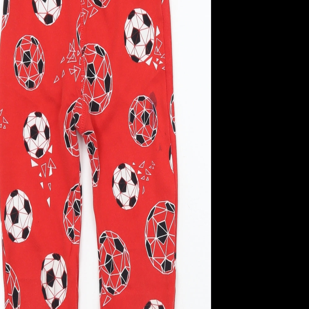 George Boys Red Geometric   Pyjama Pants Size 7-8 Years