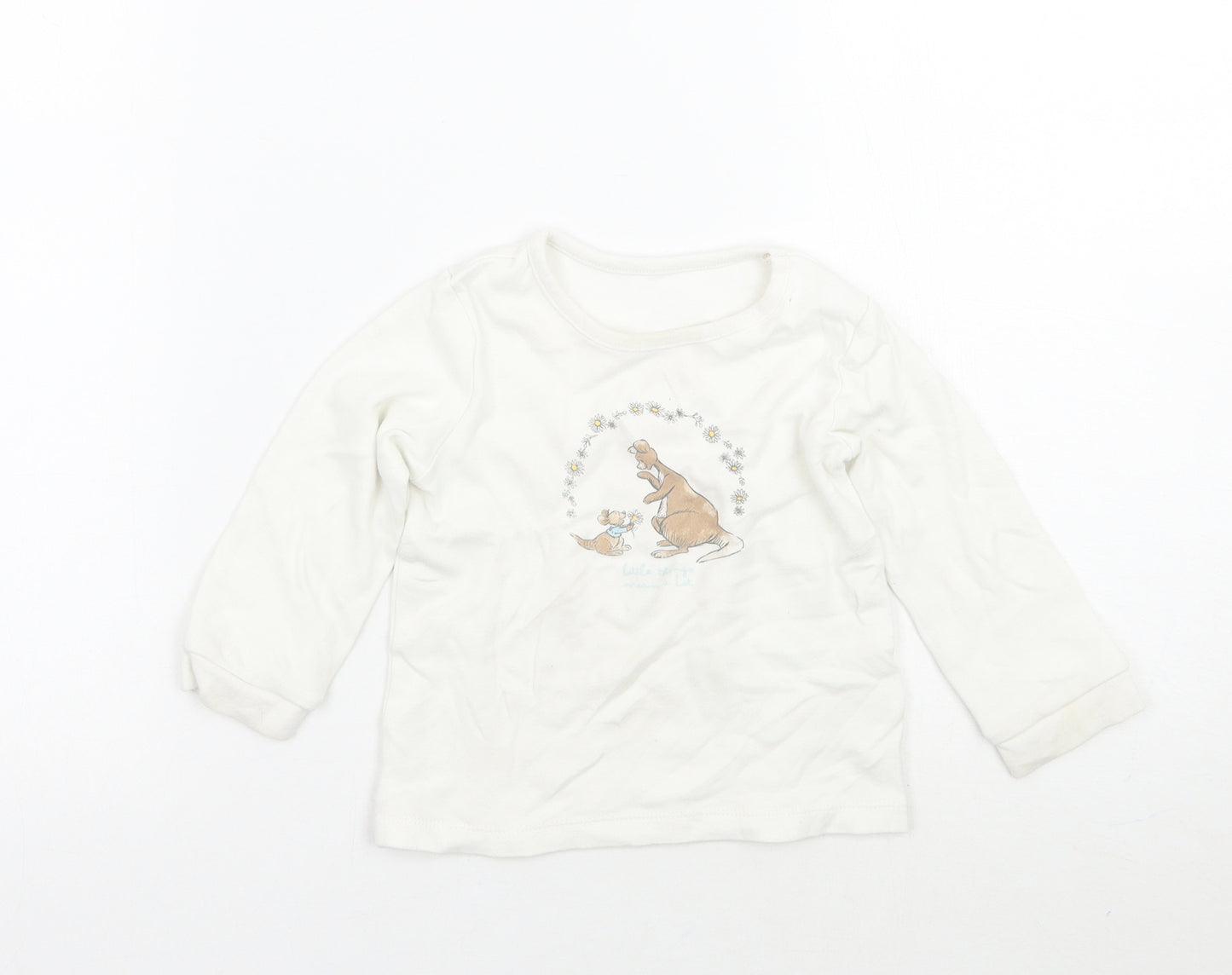 George Baby Ivory   Basic T-Shirt Size 12-18 Months  - Winnie the pooh