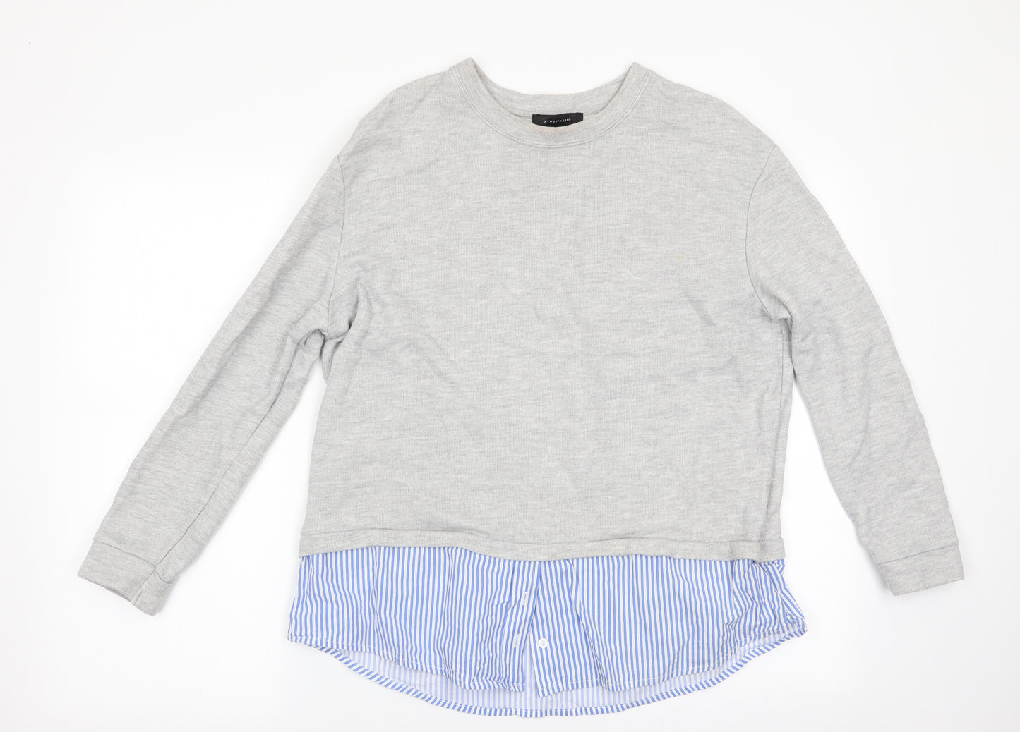Atmosphere Womens Grey   Pullover Sweatshirt Size 16  - Faux Shirt Hem