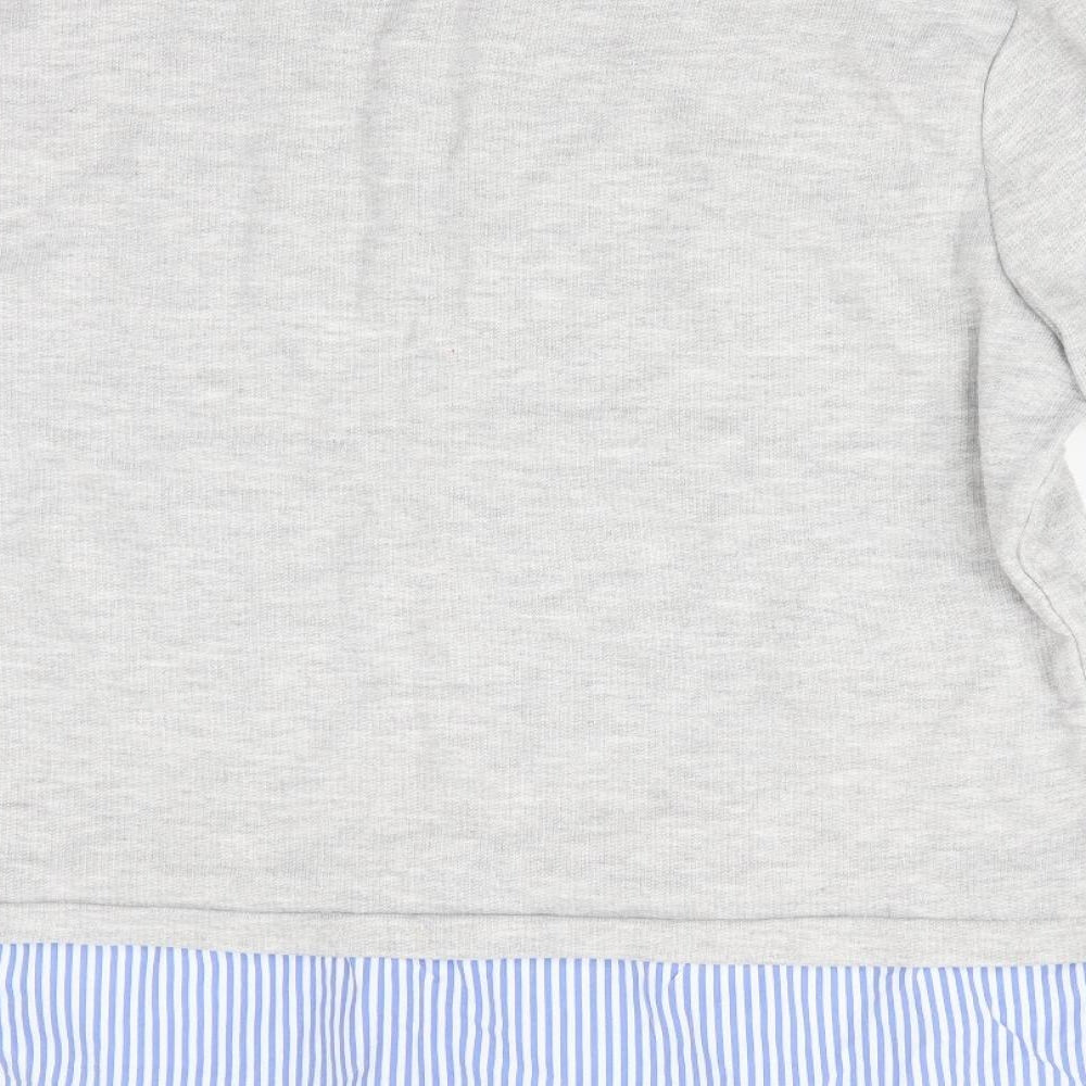 Atmosphere Womens Grey   Pullover Sweatshirt Size 16  - Faux Shirt Hem