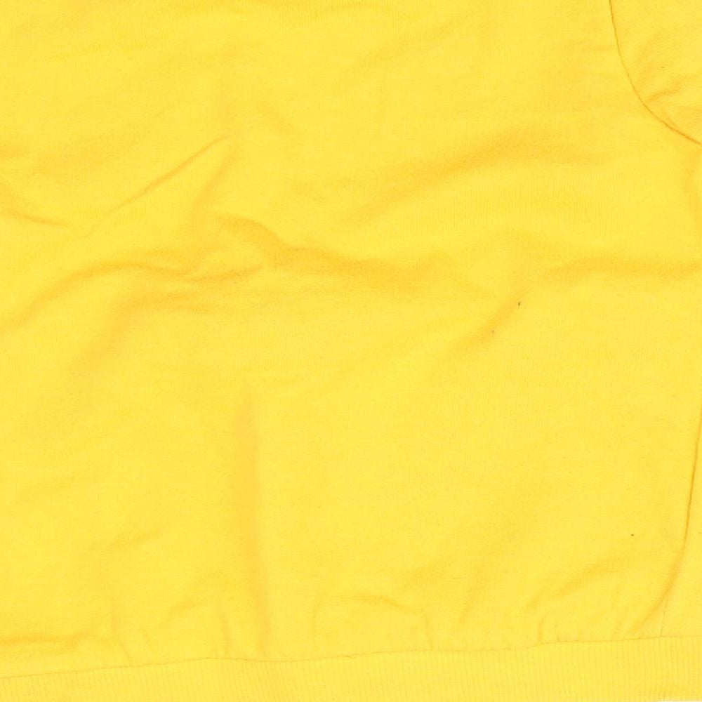 So Cute Boys Yellow   Pullover Jumper Size 12-18 Months  - Zip front pocket