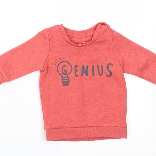 Fred & Flo Boys Orange   Pullover Jumper Size 0-3 Months  - Little Genius